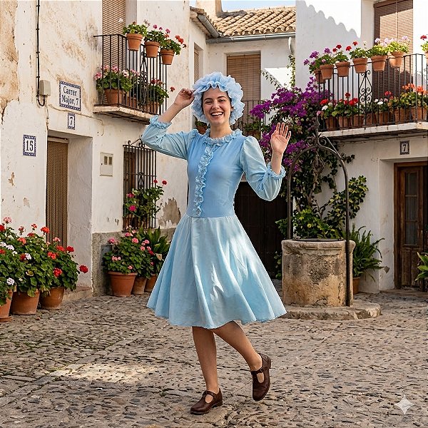 Fantasia Dona Clotilde Adulto - SOMENTE ALUGUEL