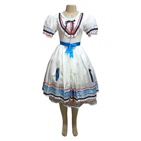 Noiva Junina Vestido com Azul - SOMENTE ALUGUEL