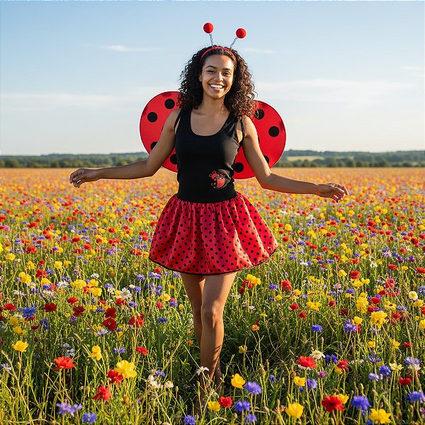 Fantasia Joaninha Collant Luxo Adulto - SOMENTE ALUGUEL