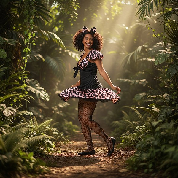 Fantasia Onça Bojo Adulto - SOMENTE ALUGUEL