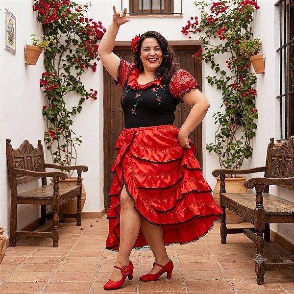 Fantasia Espanhola Conjunto Collant Plus Adulto - SOMENTE ALUGUEL