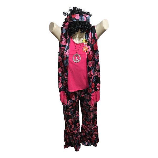 Hippie Conjunto Regata em Cetim - SOMENTE ALUGUEL