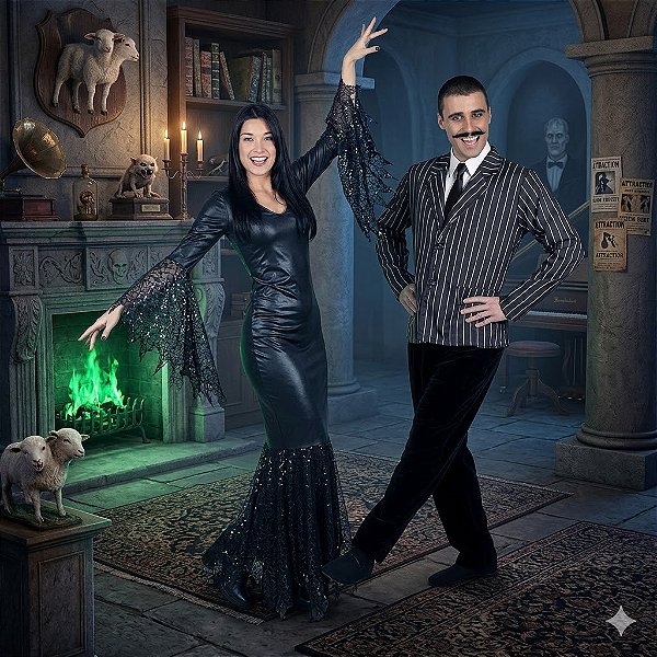 Fantasias Casal Adams Adulto - SOMENTE ALUGUEL