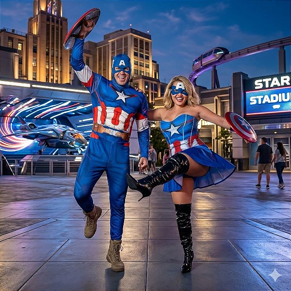 Fantasias Casal América Adulto - SOMENTE ALUGUEL