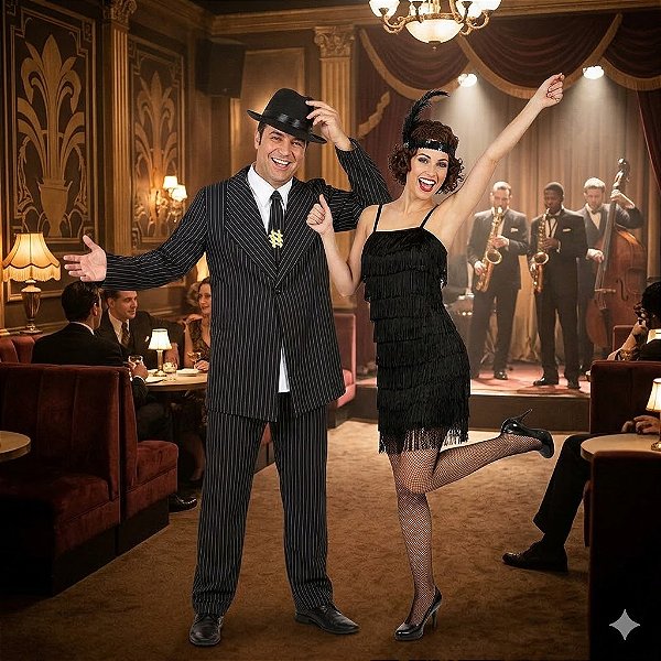 Fantasias Casal Anos 30 - SOMENTE ALUGUEL