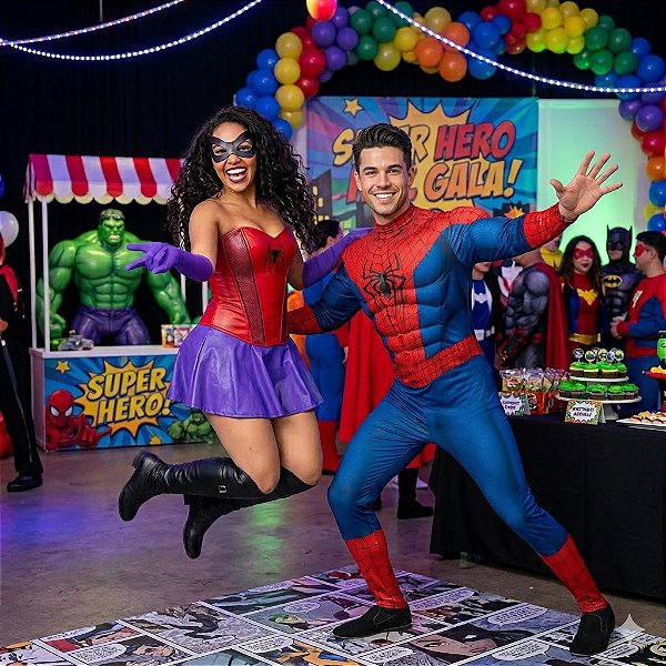 Fantasias Casal Aranha Adulto - SOMENTE ALUGUEL