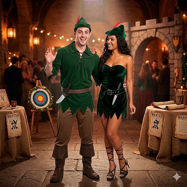 Fantasias Casal Caçador Adulto - SOMENTE ALUGUEL