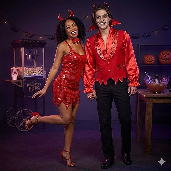 Fantasias Casal Diabos - SOMENTE ALUGUEL