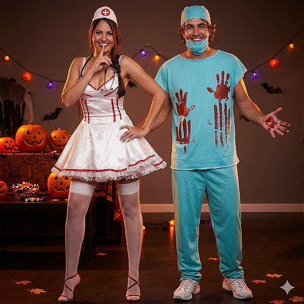 Fantasias Casal Hospital - SOMENTE ALUGUEL