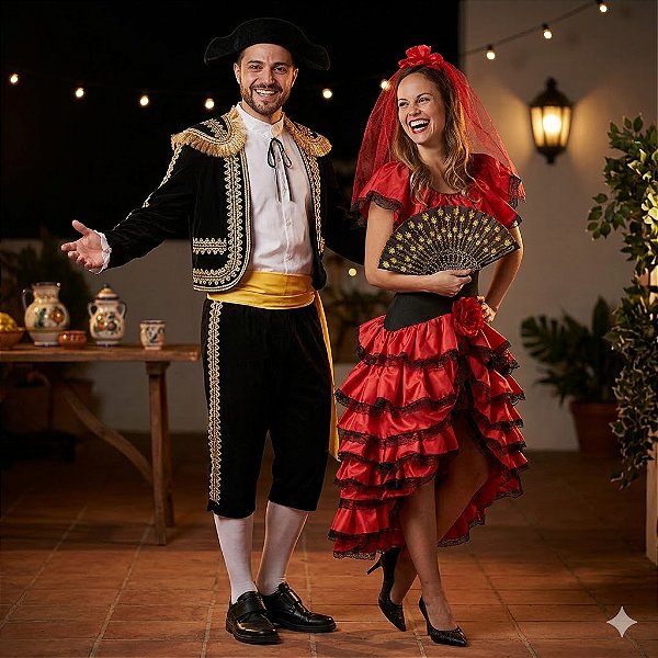 Fantasias Casal Espanhol - SOMENTE ALUGUEL