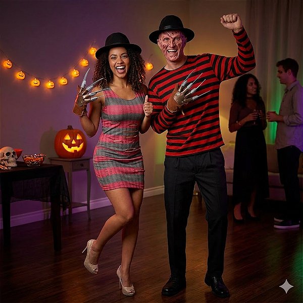 Fantasias Casal Freddy Krueger Adulto - SOMENTE ALUGUEL