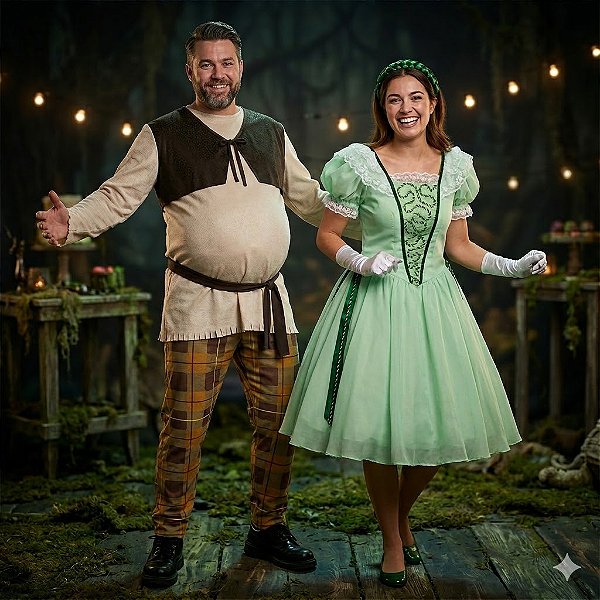 Fantasias Casal Shrek e Fiona Adulto - SOMENTE ALUGUEL