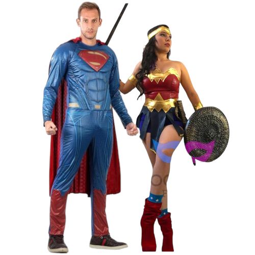 Casal Super Homem e Mulher Maravilha - SOMENTE ALUGUEL