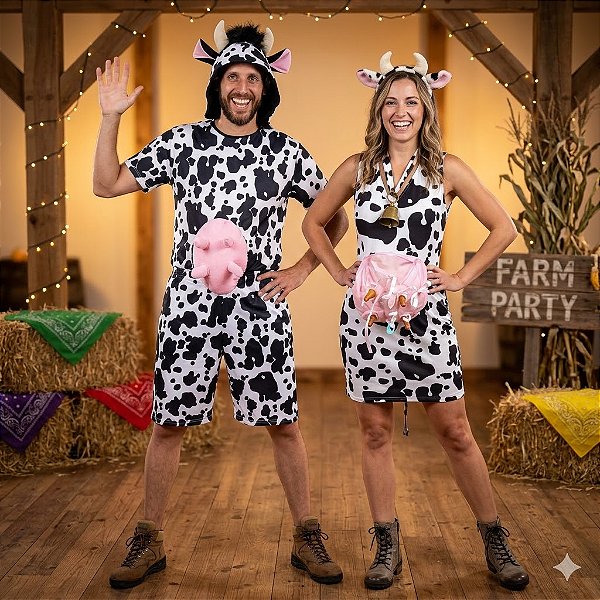 Fantasias Casal Vaquinhas Verão - SOMENTE ALUGUEL