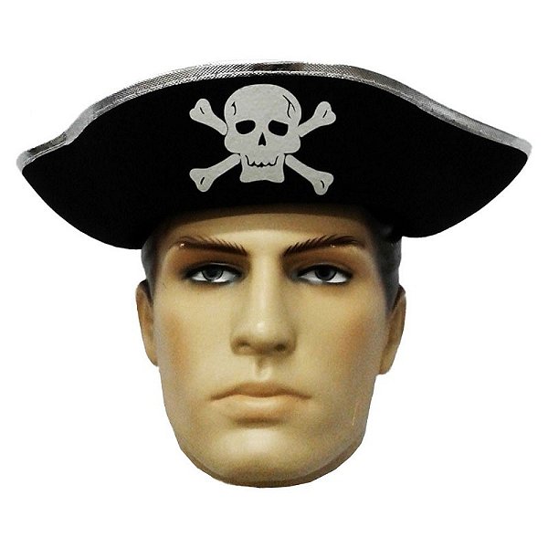 Chapéu Pirata Triângulo Feltro ADULTO