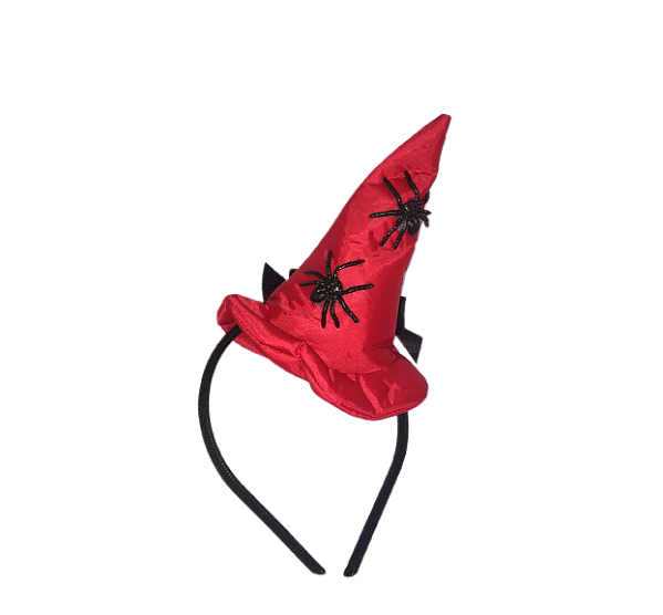 Tiara Chapéu Bruxa c/ Aranha