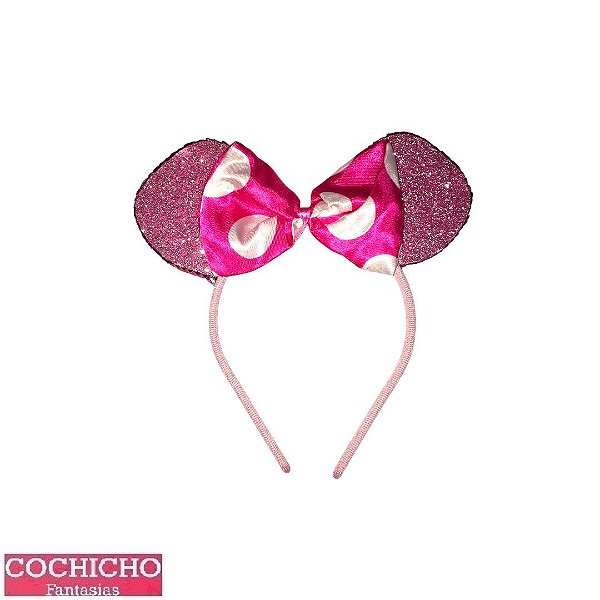 Tiara Minnie Glitter e Paetê