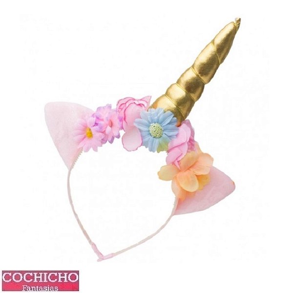 Tiara Unicórnio c/ Flores