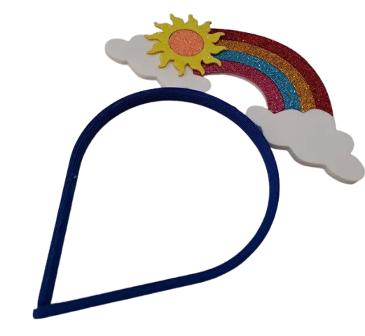 Tiara Arco Íris c/ Nuvem