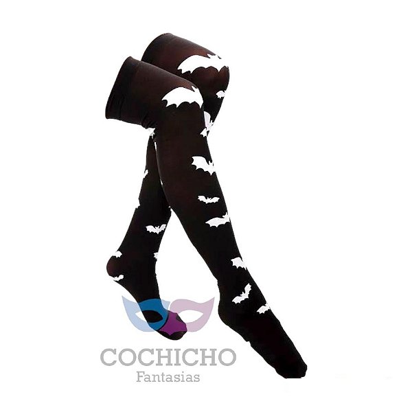 Meia 7/8 Morcegos Adulto