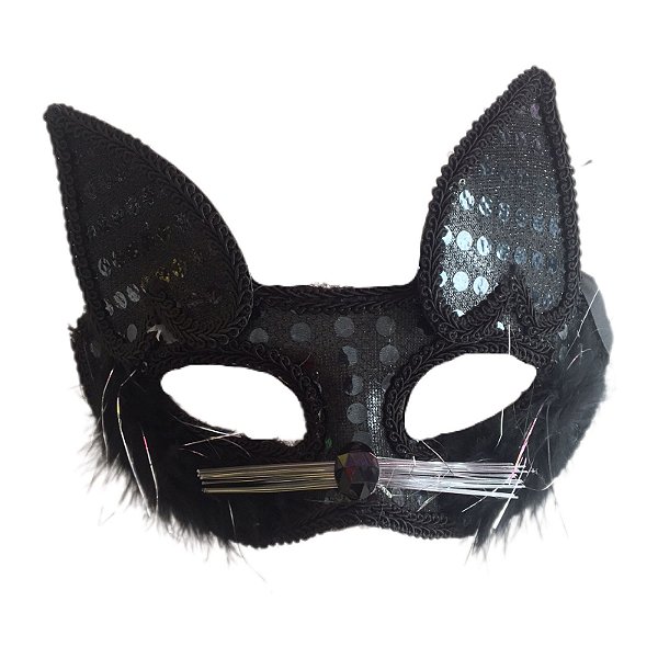 Máscara Gato Bordada Bigode 85