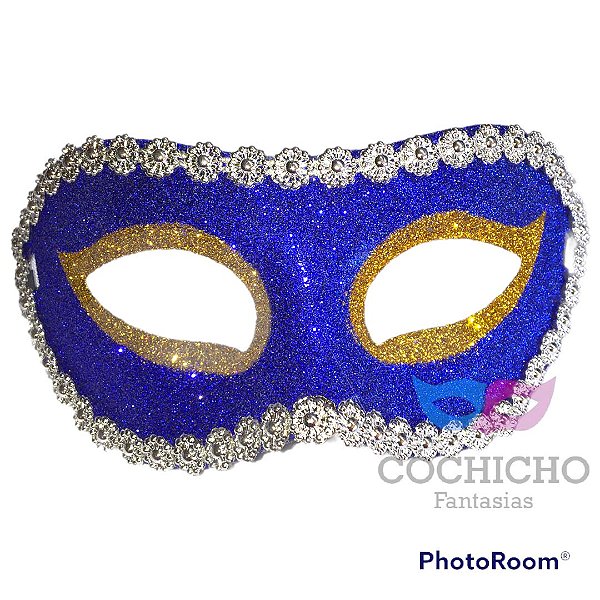 Máscara Glitter Borda Decorada 46