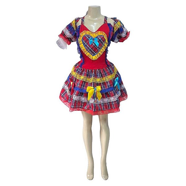 Vestido Junino Luxo Cerejeira