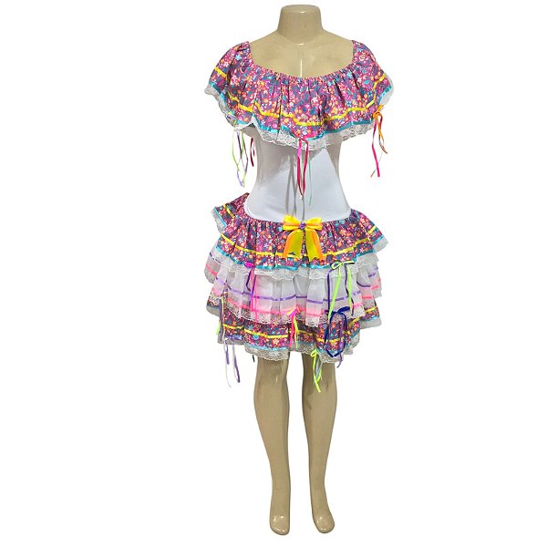 Vestido Junino Kamile Florido