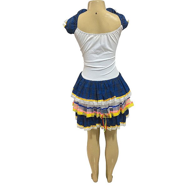 Vestido Junino Super Luxo Corselet Bianca