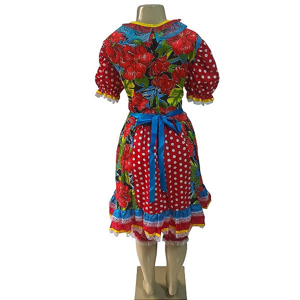 Vestido Junino Bolinhas Plus