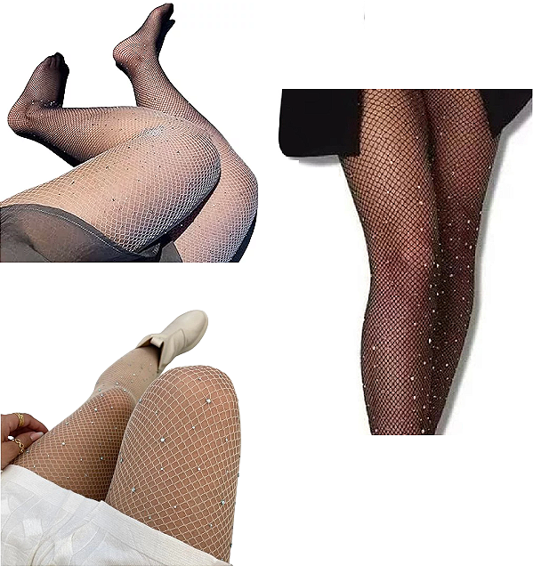 Meia Calça Arrastão c/ Strass