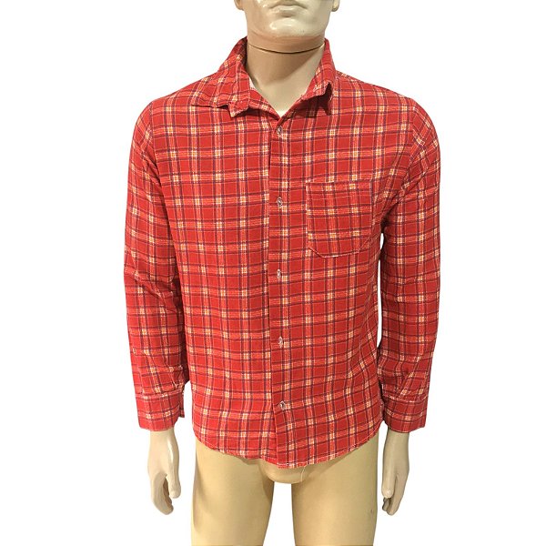 Camisa Xadrez Algodão Verm - SOMENTE ALUGUEL