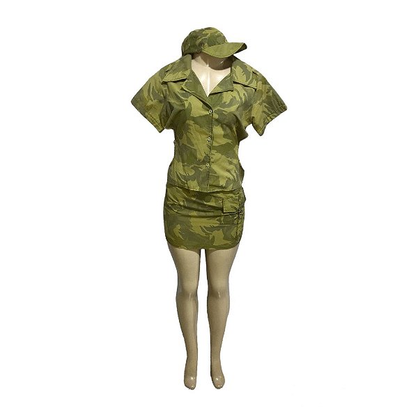 Exército Mini Saia - SOMENTE ALUGUEL