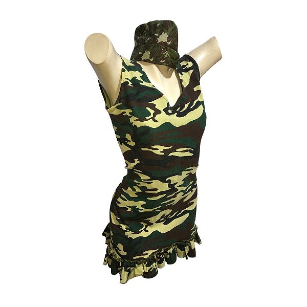 Exército Vestido Plus - SOMENTE ALUGUEL
