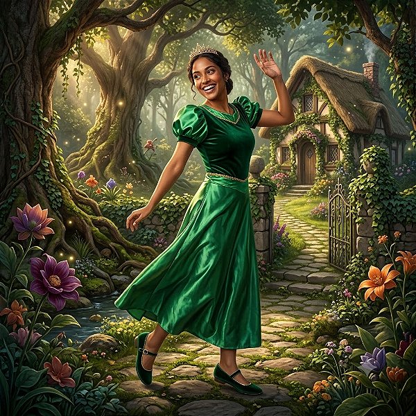 Fantasia Fiona Manga Curta Adulto - SOMENTE ALUGUEL