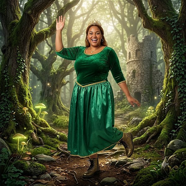 Fantasia Fiona Veludo Adulto - SOMENTE ALUGUEL