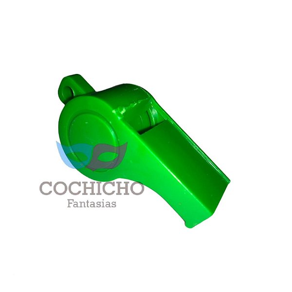 Apito de Plástico Verde para Festas