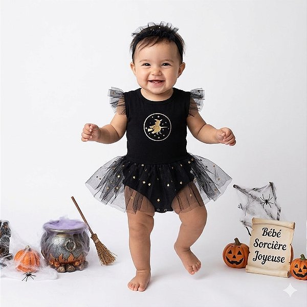 Fantasia Infantil Bruxa Baby Leg