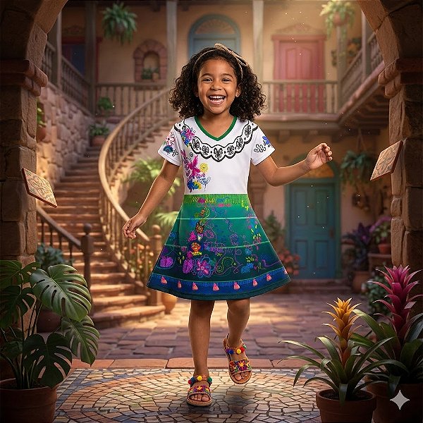 Fantasia Infantil Mirabel Estampada