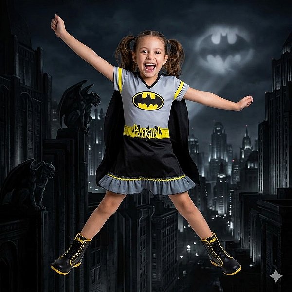 Fantasia Infantil Batgirl Estampada (3)