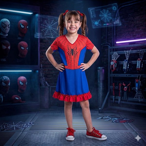 Fantasia Infantil Mulher Aranha Estampada (2)