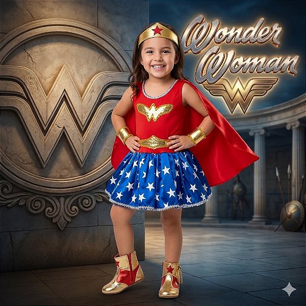 Fantasia Infantil Mulher Maravilha Colan