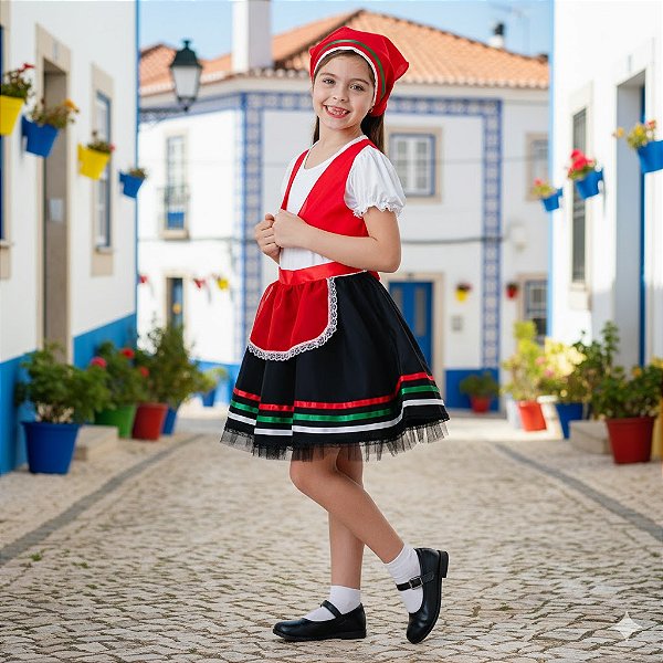 Fantasia Infantil Portuguesa Colete Leg