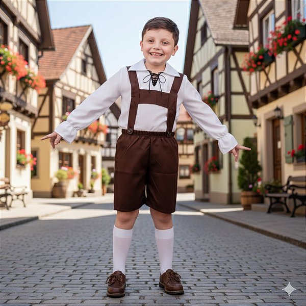 Fantasia Infantil Alemão Curto Leg