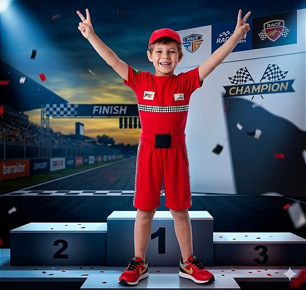 Fantasia Infantil Piloto Curto Leg