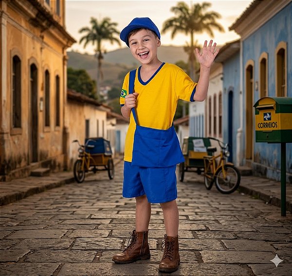 Fantasia Infantil Carteiro Leg