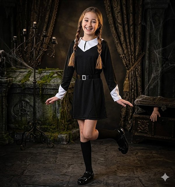 Fantasia Infantil Wandinha ML Leg