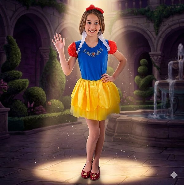 Fantasia Infantil Branca de Neve Leg