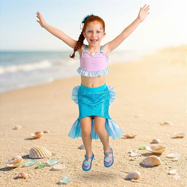 Fantasia Infantil Encanto de Sereia Feminina Fan