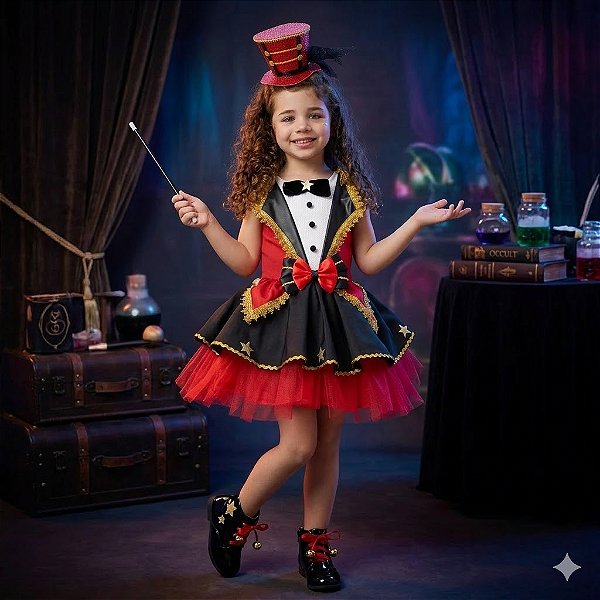 Fantasia Infantil Mágica Feminina Fan